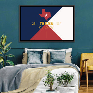 Texas State Map Wall Art