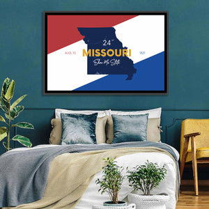 Missouri State Map Wall Art