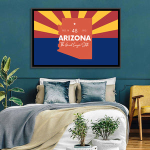 Arizona State Map Wall Art