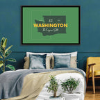 Minimalist Washington State Map Wall Art