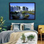 Iguazu Falls Mossy Rocks Wall Art