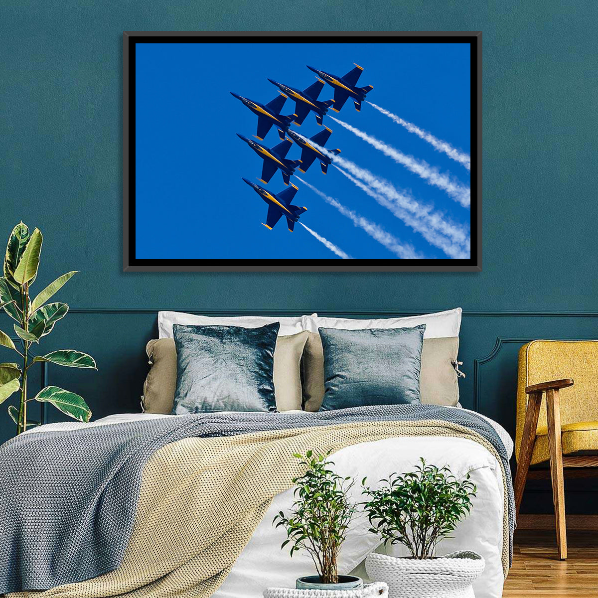Blue Angels Delta Formation Flyover Wall Art