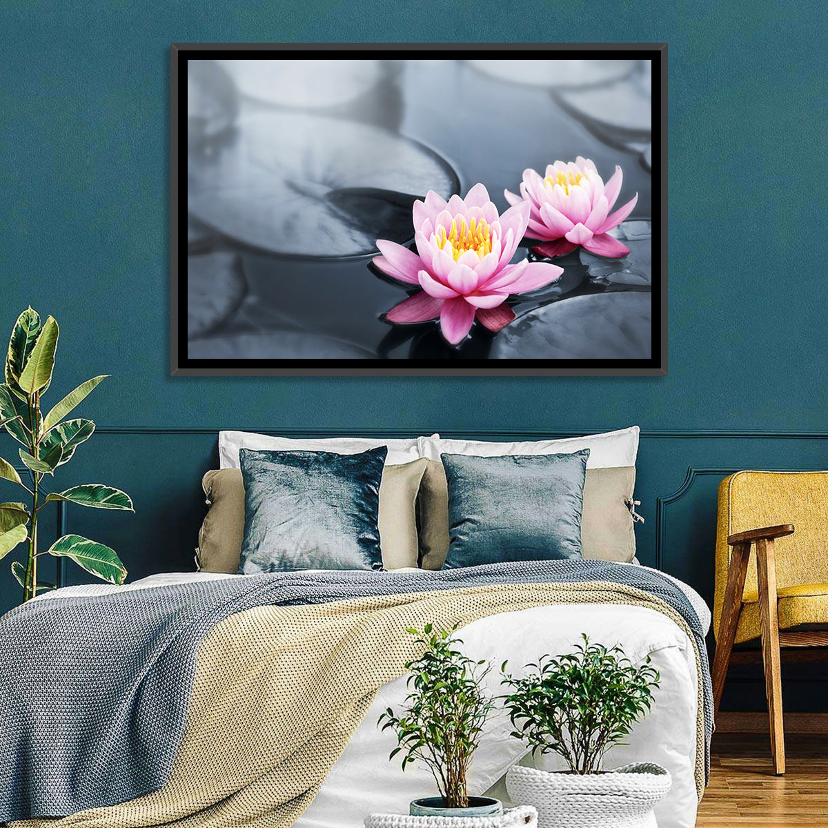 Pink Water Lilies Wall Art