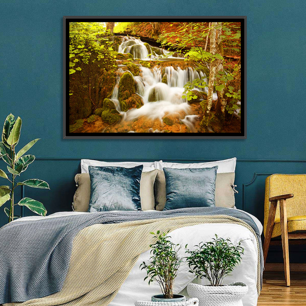 Plitvice Autumn Stream Wall Art