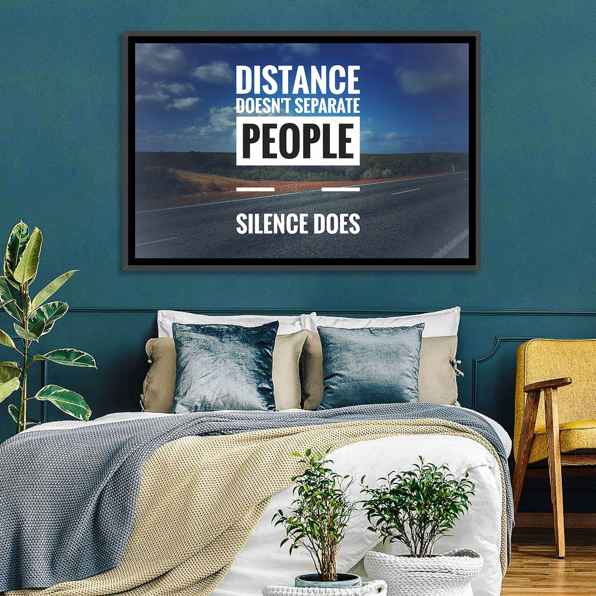 Silence Separates People Wall Art in a room, landscape