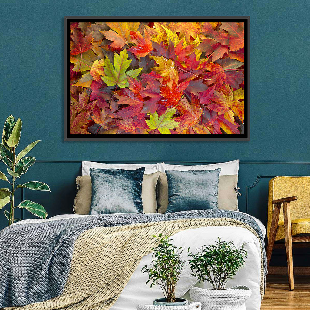 Autumn Maple Leaves Close-up Wall Art