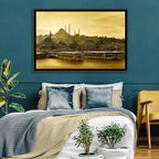 Suleymaniye Mosque Sunset Silhouette Wall Art