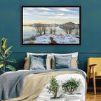 Horsetooth Reservoir Frozen Reflection Wall Art