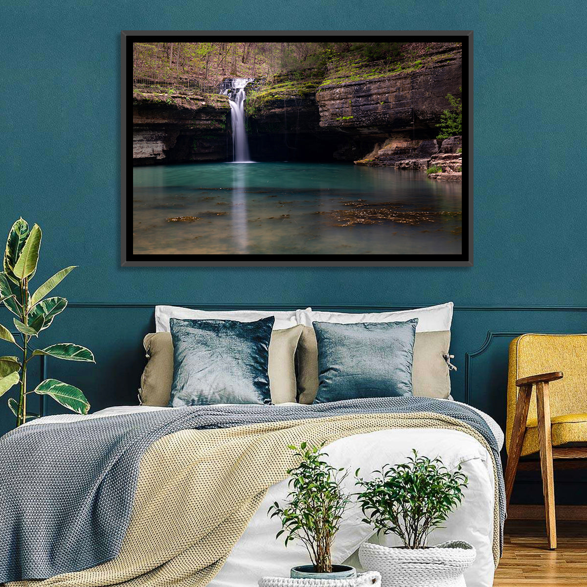 Mossy Cove Waterfall Wall Art