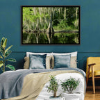 Bald Cypress and Great Blue Heron Wall Art