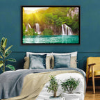 Plitvice Cascades at Sunrise Wall Art