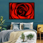Velvety Red Rose Close-up Wall Art