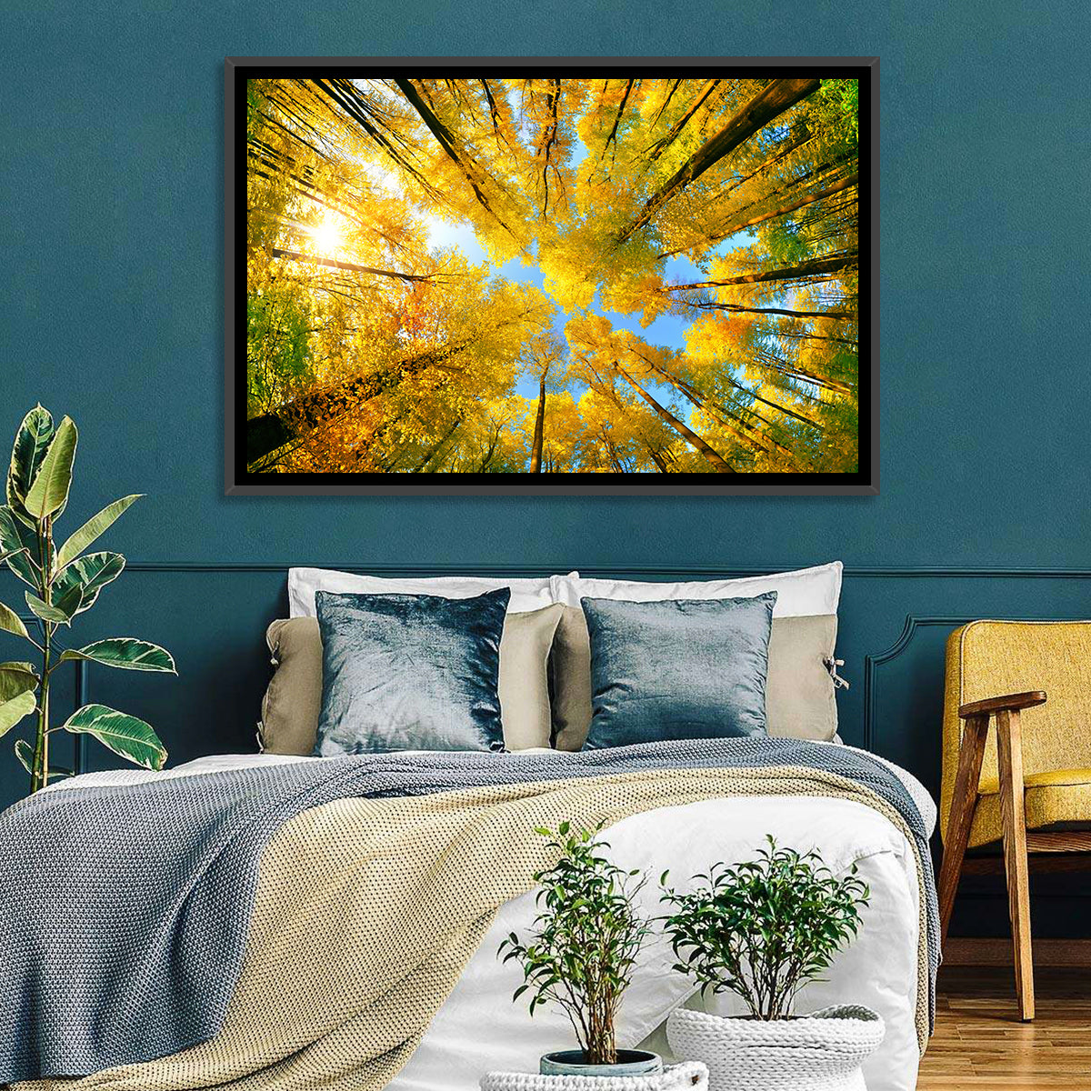 Golden Autumn Canopy Wall Art