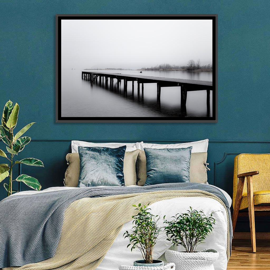 Misty Lake Jetty Wall Art