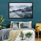 Misty Mountain Pine Forest Wall Art