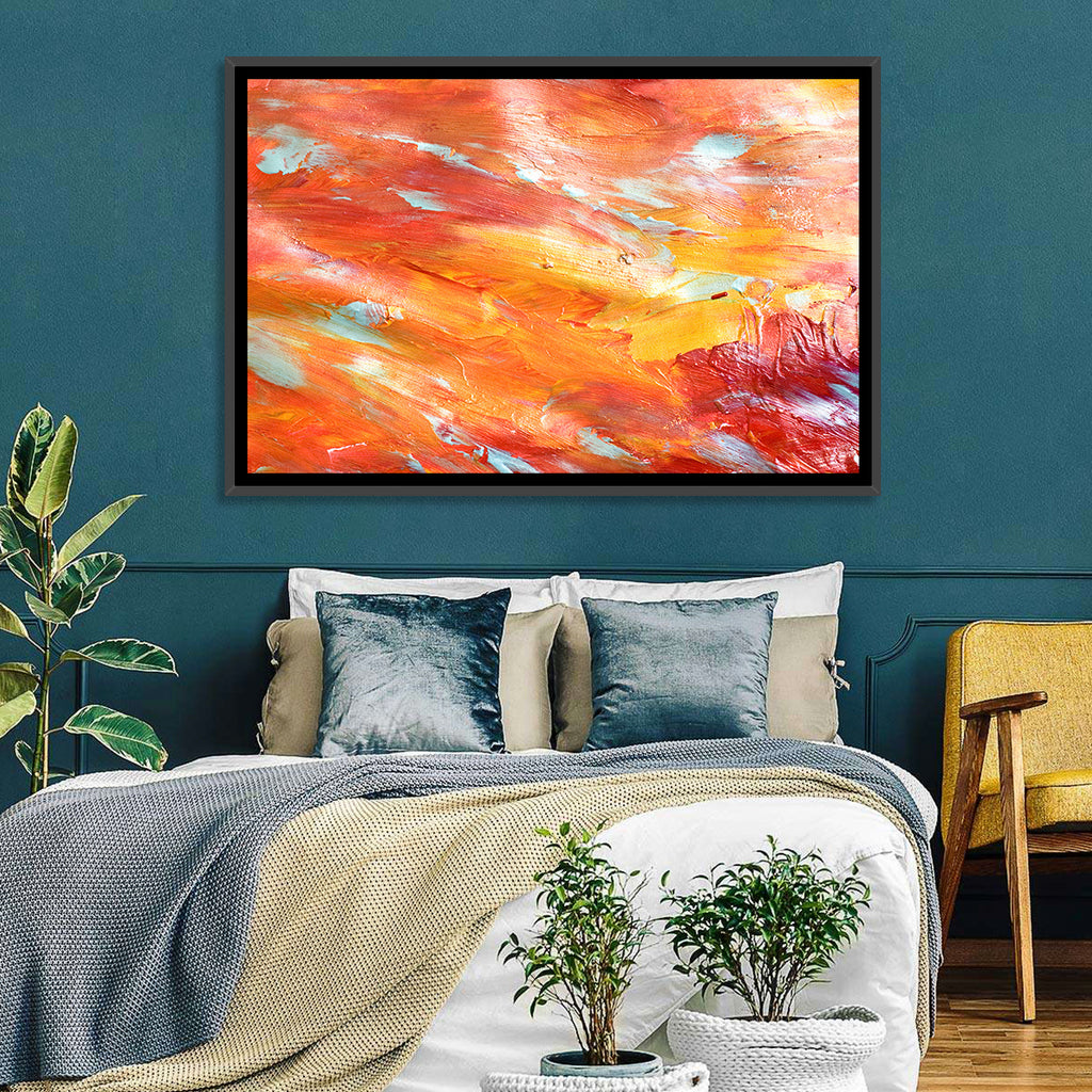 Sunfire Impasto Abstract Wall Art
