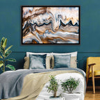 Marbled Gold Swirl Wall Art