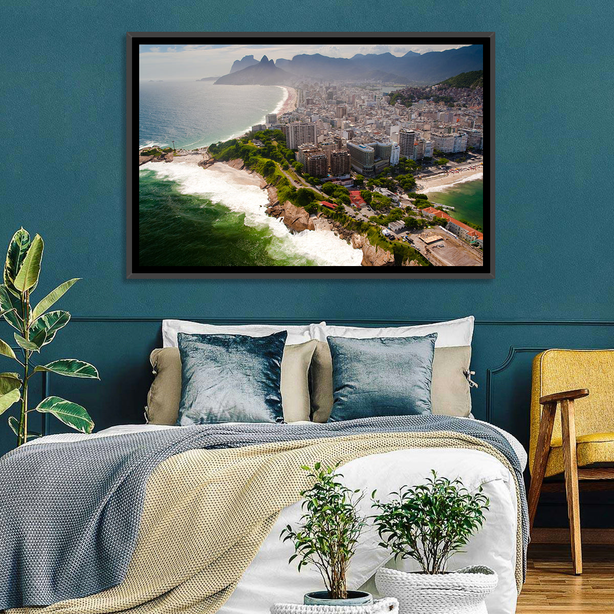 Ipanema Coast Aerial View Wall Art