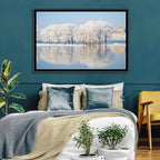 Winter Lake Reflection Wall Art