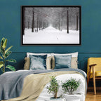 Snow Covered Park Lane Wall Art