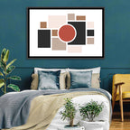 Terracotta Geometric Circle Composition Wall Art