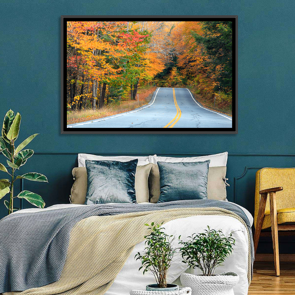 Autumn Road in New Hampshire Wall Art