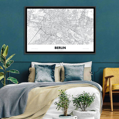 Berlin City Map Wall Art