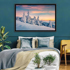 Snowy Carpathian Sunset Wall Art