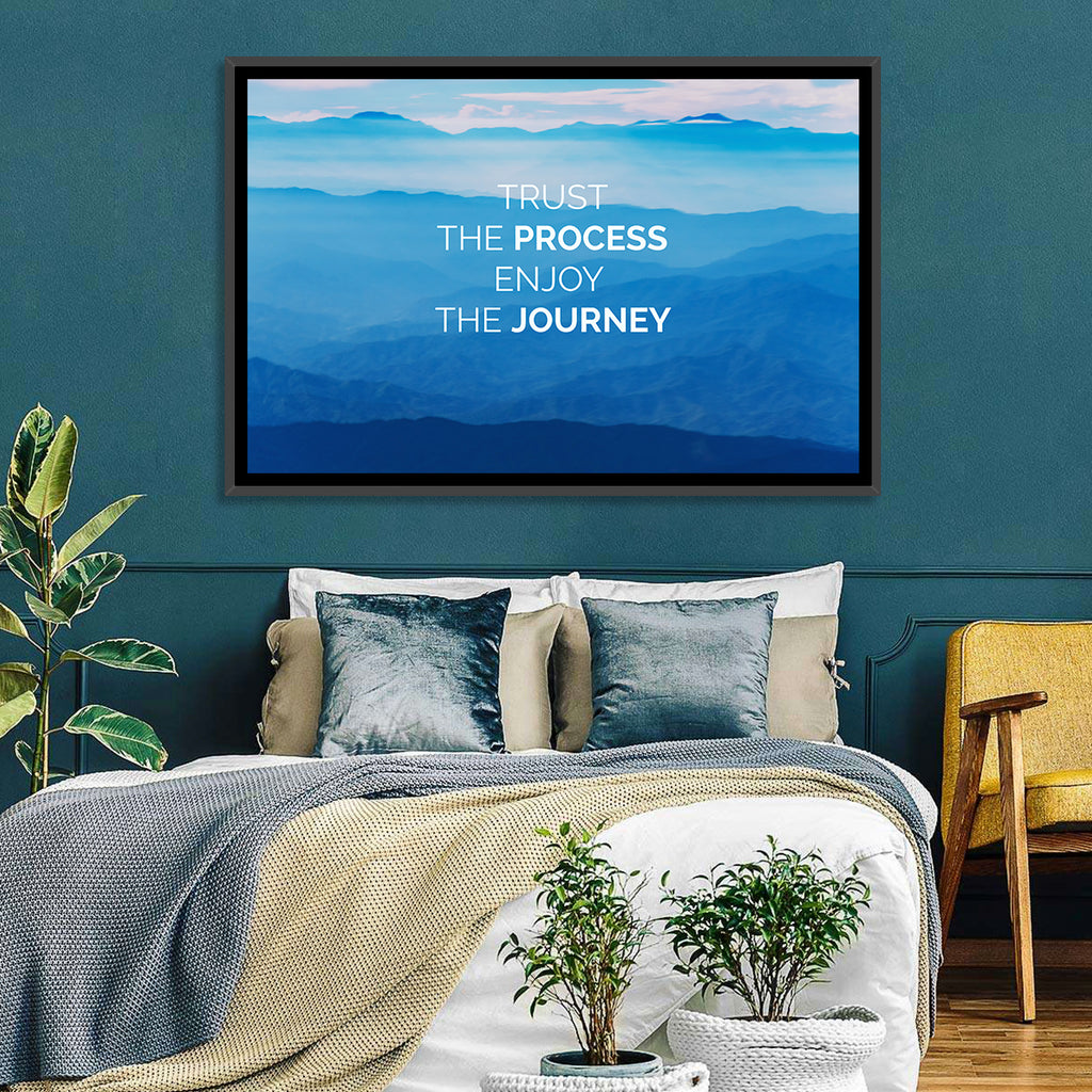 Trust the Process Mountain Layers Wall Art