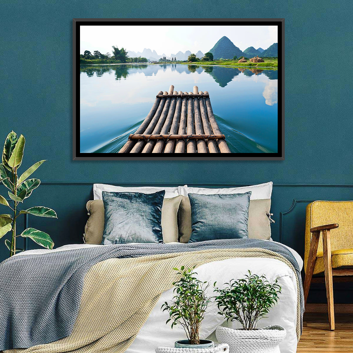 Li River Bamboo Raft, Guilin Wall Art
