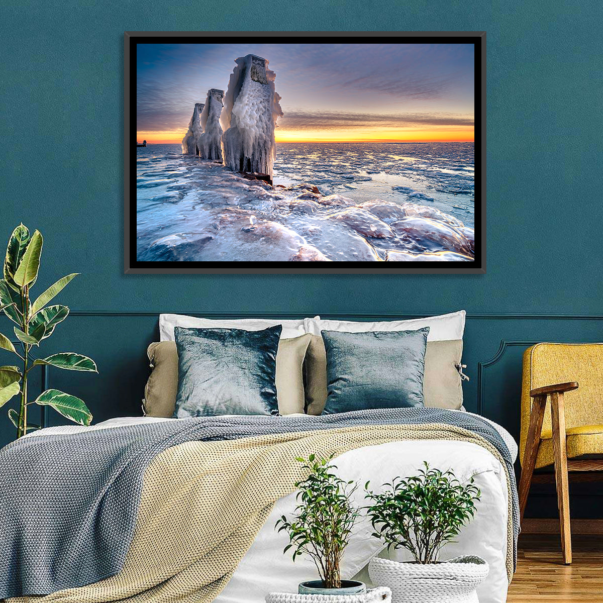 Netherlands Ice Sculpture Wall Art in a room, landscape
