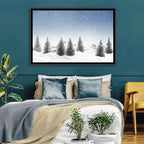 Winter Pine Trees Landscape Wall Art