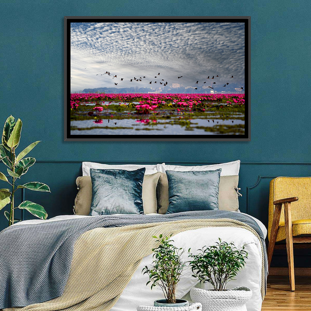 Red Lotus Lake Wall Art