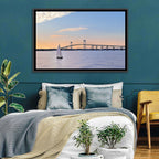 Newport Bridge at Sunset Wall Art