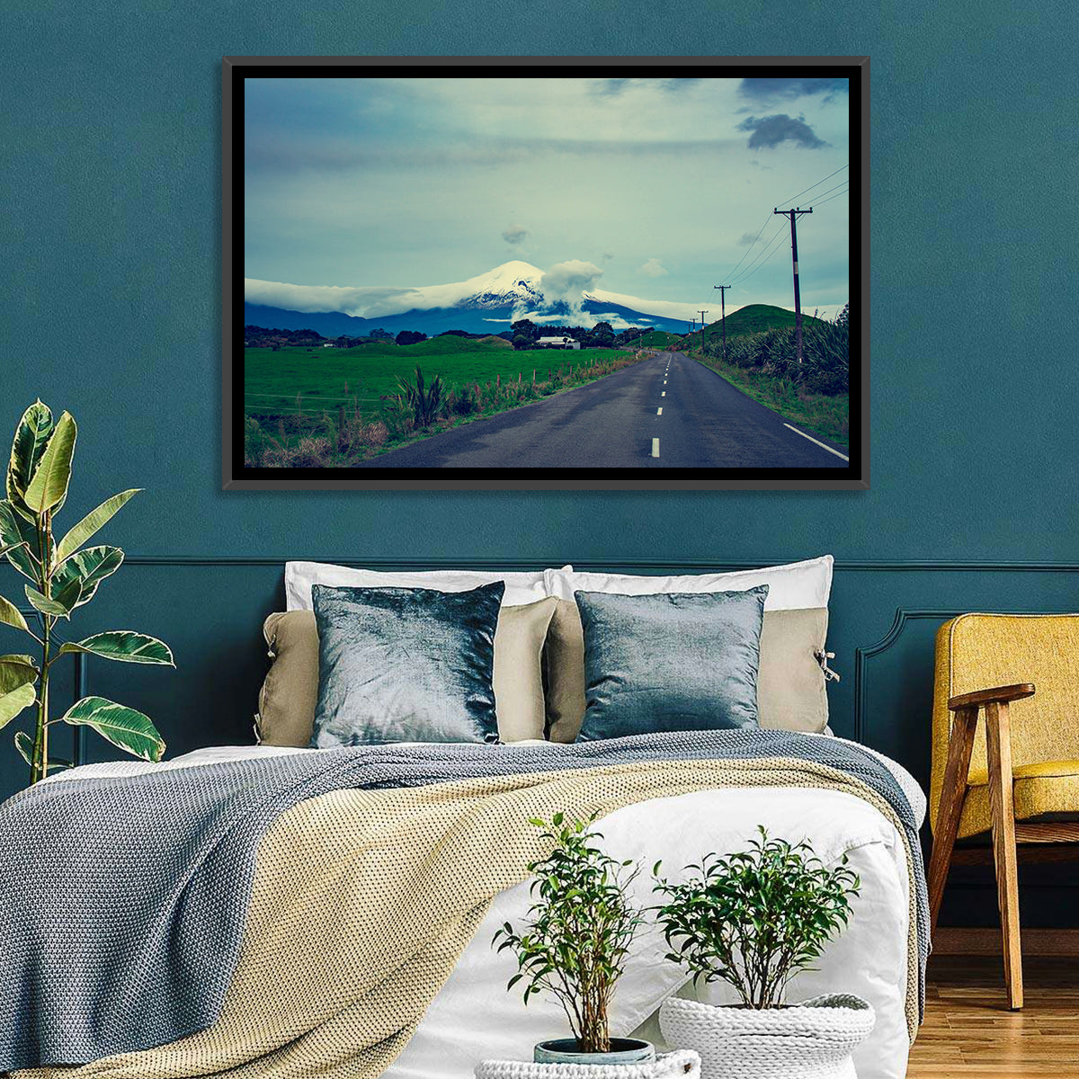 Empty Road to Mount Taranaki Wall Art