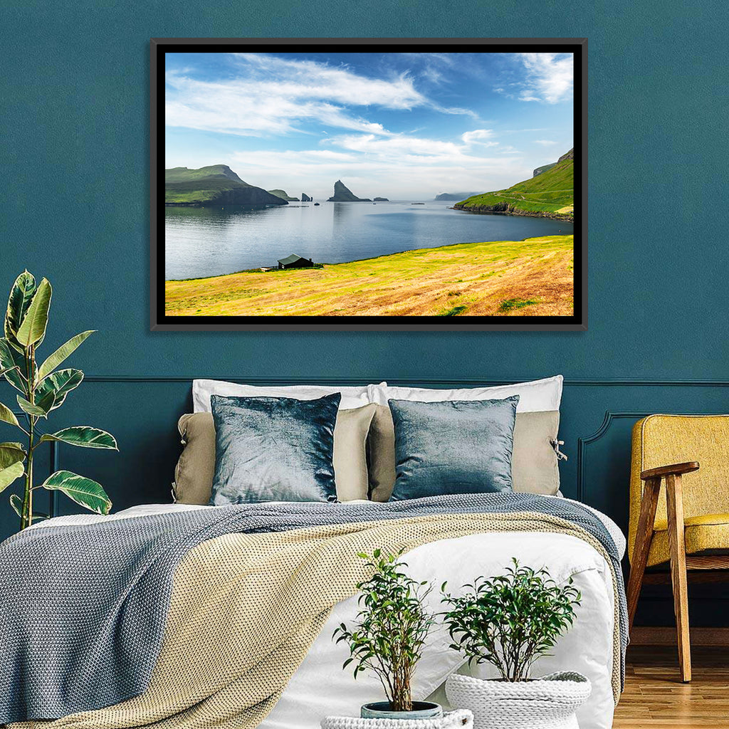 Tindhólmur and Drangarnir Coastal Bay Wall Art