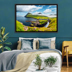 Gjógv Harbor Coastal Village Wall Art