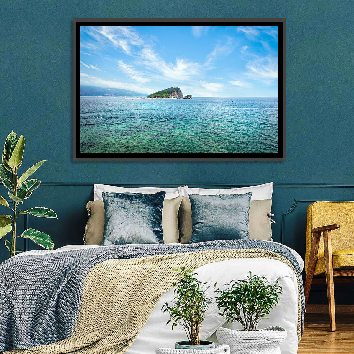 Sveti Nikola Island, Budva Wall Art in a room, landscape