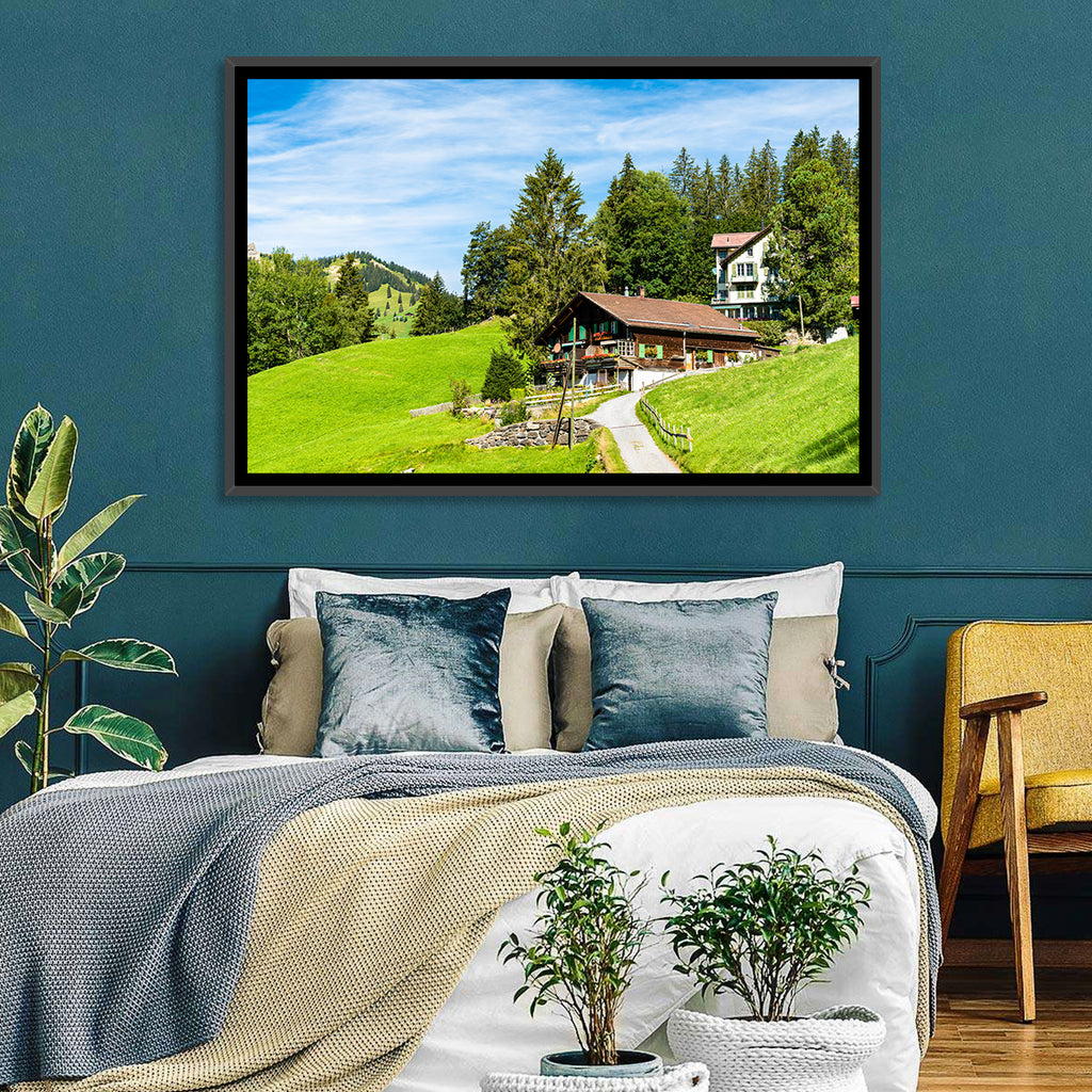 Wengen Alpine Chalet Path Wall Art