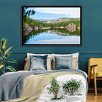 Mirror-quiet Lake and Pines Wall Art
