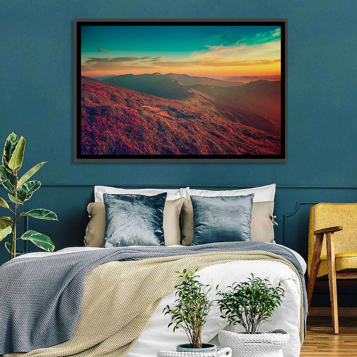 Vivid Mountain Sunrise Wall Art