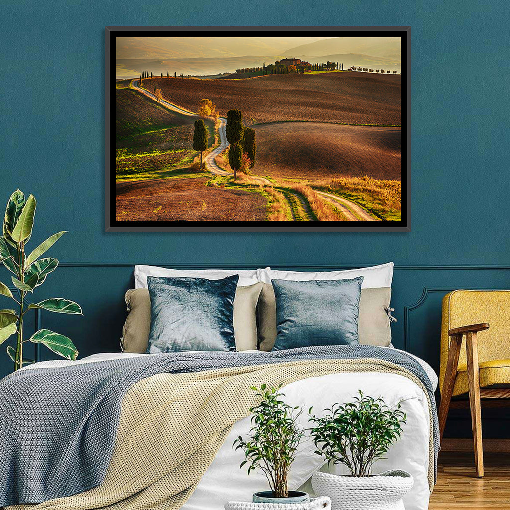 Val D’orcia Winding Golden Road Wall Art