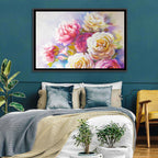 Watercolor Peony Bouquet Wall Art