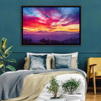 Golden Dusk Cloud Mountains Wall Art
