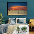 Ottawa River Sunset Canoe Wall Art