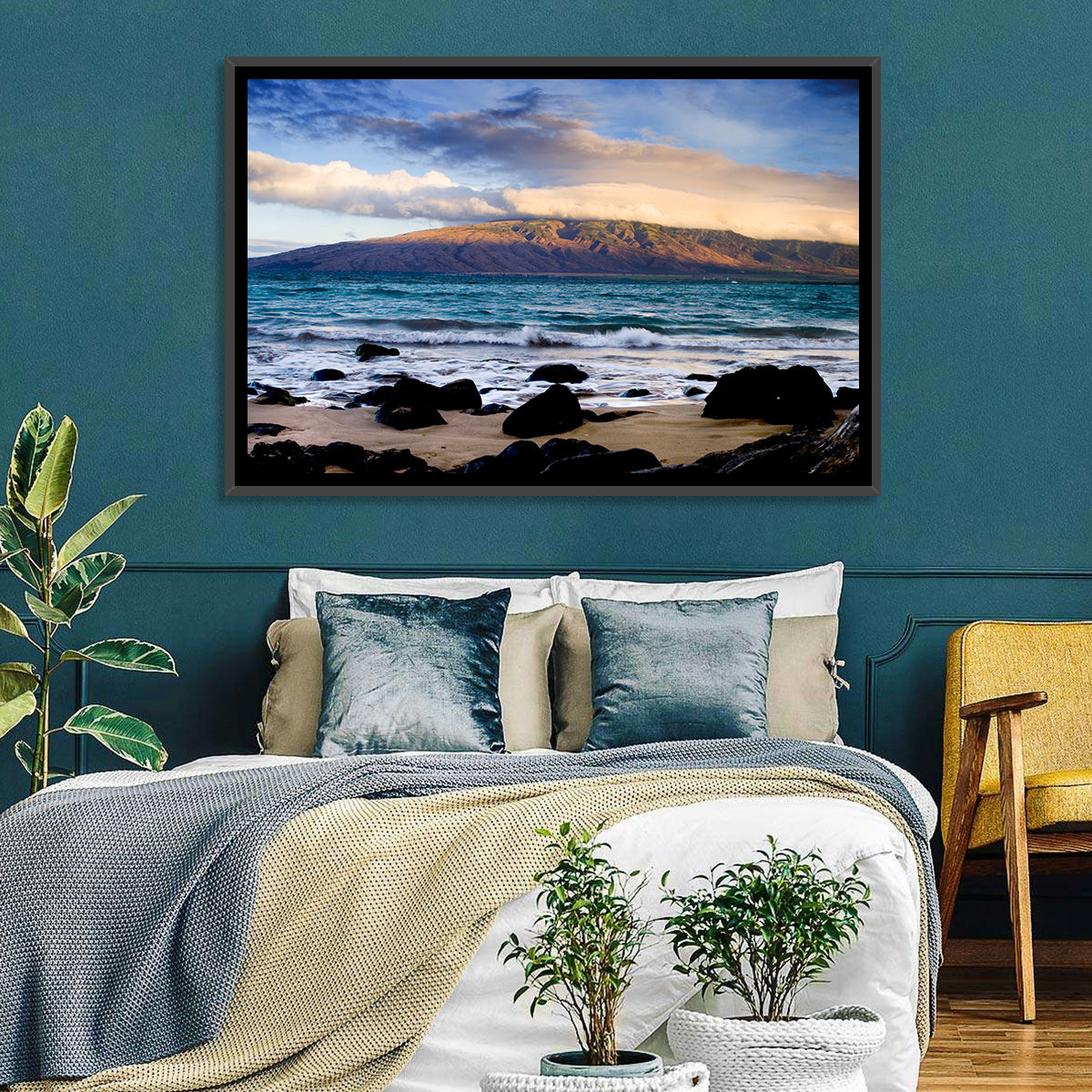 Kihei Golden Coastline Wall Art