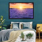 Lavender Field Sunburst Wall Art