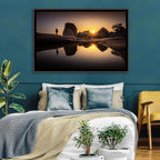 Hemakuta Hill Sunrise Temples Wall Art