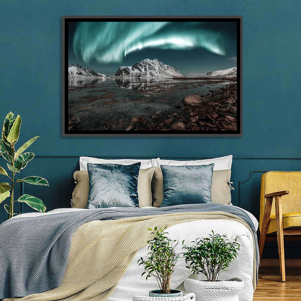 Lofoten Aurora Reflection Wall Art