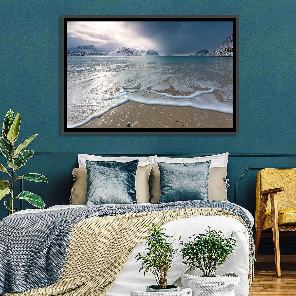 Haukland Beach Winter Light Wall Art